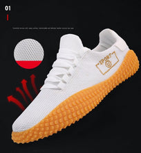 Load image into Gallery viewer, Men's Black Sneakers Mesh Breathable Shoes Male Fashion Black Athletic Footwear Flat Casual Walking Shoes Breathable Casual Shoes Couple Fashion Lace Up Mens Sneakers
