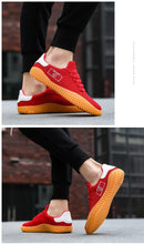 Load image into Gallery viewer, Men's Black Sneakers Mesh Breathable Shoes Male Fashion Black Athletic Footwear Flat Casual Walking Shoes Breathable Casual Shoes Couple Fashion Lace Up Mens Sneakers
