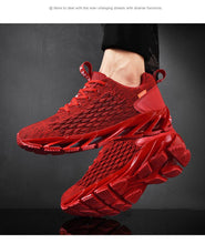 Load image into Gallery viewer, Men's Breathable Mesh Lace Running Shoes Outdoor Fitness Training Sports Shoes Non-slip Wear-resistant Casual Couple Sport Running Athletic Non Slip Fashion Sneakers
