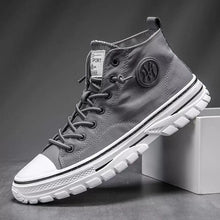Load image into Gallery viewer, Men's Canvas Shoes Male High Top Casual Gray Skateboarding Vulcanized Shoes Comfort Sneakers Comfortable Outdoor Sport Walking Fashion Sneakers High Top Casual Shoes Walking Sneakers

