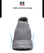 Load image into Gallery viewer, Men's Elegant Soft Sneakers Casual New Breathable Mesh Black Men Shoes Spring High Quality Tenis Shoes Lace Up Athletic Running Tennis Fashion Sneakers Comfortable Design
