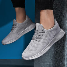 Load image into Gallery viewer, Men's Elegant Soft Sneakers Casual New Breathable Mesh Black Men Shoes Spring High Quality Tenis Shoes Lace Up Athletic Running Tennis Fashion Sneakers Comfortable Design
