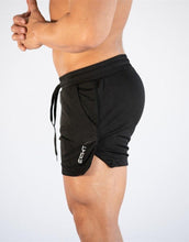 Load image into Gallery viewer, Men's Gym Training Shorts Men Sports Casual Clothing Fitness Workout Running Grid quick-drying compression Shorts Athletics Quick Dry Active Running Bodybuilding Shorts with Pockets
