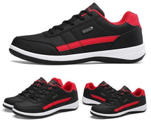 Load image into Gallery viewer, Men's Leather Sneakers Casual Comfortable Luxury Sneakers Man Lace-Up Athletic Sports Artificial Leather Mens Spring Flats Trainers Outdoor Mens Casual Sports Sneakers

