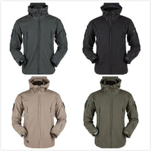 Load image into Gallery viewer, Men's Outdoor Soft Fleece Jacket Men's And Women's Jacket Unique Jackets For Men Windproof  Waterproof Breathable Jacket Thermal Hooded Tactical Jacket Outdoor Camouflage Fleece Hooded Coat
