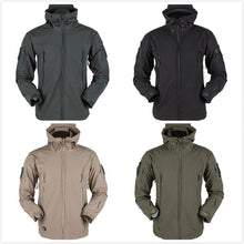 Load image into Gallery viewer, Men's Outdoor Soft Fleece Jacket Men's And Women's Jacket Unique Jackets For Men Windproof  Waterproof Breathable Jacket Thermal Hooded Tactical Jacket Outdoor Camouflage Fleece Hooded Coat
