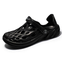 Load image into Gallery viewer, Men's Sandals Summer Hole Shoes Rubber Garden Shoes Black Beach Flat Sandals Beach Slippers Pool Water Sandals With Comfortable Arch Support Summer House Slippers Lightweight Sandals
