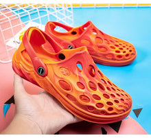 Load image into Gallery viewer, Men's Sandals Summer Hole Shoes Rubber Garden Shoes Black Beach Flat Sandals Beach Slippers Pool Water Sandals With Comfortable Arch Support Summer House Slippers Lightweight Sandals
