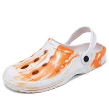 Load image into Gallery viewer, Men's Summer Hole Shoes Soft Rubber Lightweight Garden Clogs Couples Arch Support Clogs Garden Shoes Slip-on Outdoor Beach Slippers Mixed Colors Sandals
