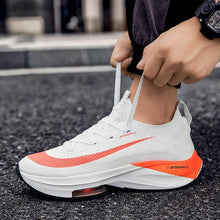 Load image into Gallery viewer, Men's Training Sports Lightweight Orange Sneakers Air Cushion Mesh Tennis Sports Shoes Outdoor Non-Slip Wear-Resistant Casual Shoes Running Walking Athletic Mens Basketball Sneakers
