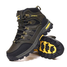 Load image into Gallery viewer, Men's Women's High-Top Boots Casual Shoes Breathable Outdoor Hiking Boots Non-slip Shading Wear-Resistant Hiking Boots Breathable Skid Resistance Leather Shoes
