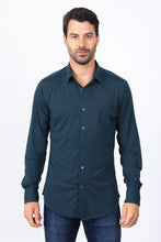 Load image into Gallery viewer, Men’s Modern Fit Stretch Dress Shirt - Teal
