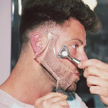 Load image into Gallery viewer, Men Transparent Modern Beard Shaping Tool  Lightweight And Flexible Fits All-In-One Styling Beard Comb
