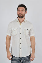 Load image into Gallery viewer, Mens Embroidery Modern Fit Stretch Short Sleeve Shirt

