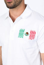 Load image into Gallery viewer, Mens Modern Fit Stretch MEXICO Embroidery Polo
