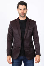 Load image into Gallery viewer, Men's Double Button Wine Blazer
