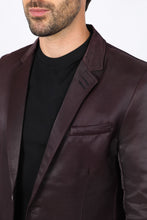 Load image into Gallery viewer, Men's Double Button Wine Blazer

