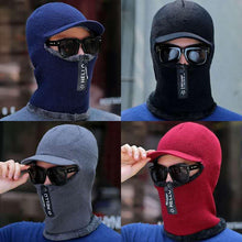 Load image into Gallery viewer, Men Winter Knitted Hat With Zipper New Add Fur Lined Warm Brim Winter Hats For Men Keep Face Ear Warm Balaclava Cap Balaclava Gorgas Bonnet Knitted Hat Windproof Ski Mask Cold Weather Face Mask Motorcycle Balaclava Hood Warmer Winter Sports Cap
