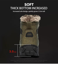Load image into Gallery viewer, Men Winter Snow Boots Waterproof Leather Outdoor Hiqh Quality Boots Training Boots Non-Slip Warm Waterproof Mid Calf Shoes Outdoor Hiking Climbing Full Fur Lined Design
