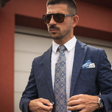 Load image into Gallery viewer, Mantova - Printed Silk Tie - Blue
