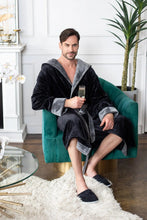 Load image into Gallery viewer, Men’s Robe with Hood – Ultra-Soft Plush Comfort for Everyday Use
