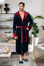 Load image into Gallery viewer, Men’s Robe with Hood – Ultra-Soft Plush Comfort for Everyday Use
