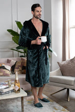 Load image into Gallery viewer, Men’s Robe with Hood – Ultra-Soft Plush Comfort for Everyday Use
