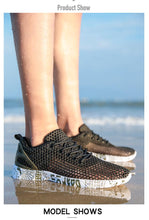 Load image into Gallery viewer, Mens Aqua Breathable Beach Quick Drying Water Shoes Outdoor Fishing Wading Shoes Water Sneakers Ultra Lightweight Breathable Walking Shoes Non Slip Athletic Fashion Sneakers
