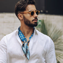 Load image into Gallery viewer, Filippo - Silk Neckerchief - Azure
