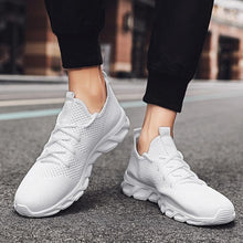 Load image into Gallery viewer, Mens Black Sneakers Casual Summer High Quality Mesh Sneakers Lightweight Breathable Mesh Sneakers Fashion Tennis Breathable Walking Gym Work Sneakers

