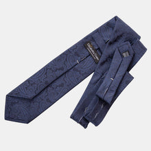 Load image into Gallery viewer, Soave - Silk Jacquard Tie - Midnight Blue
