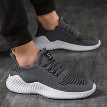 Load image into Gallery viewer, Mens Breathable White Trendy Sneakers  Casual Design  Light Walking Running Trainers Casual Breathable Mesh Men Running Shoes Walking Sneakers
