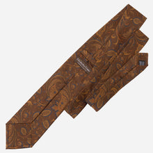 Load image into Gallery viewer, Borromeo - Printed Madder Silk Tie - Pecan Brown
