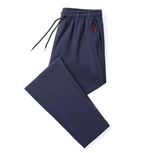 Load image into Gallery viewer, Men's Casual Pants Straight Slim Fit Elastic Waist Jogger Korean Classic Blue Black Gray Male Brand Trousers Plus Size
