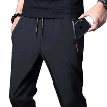 Load image into Gallery viewer, Men's Casual Pants Straight Slim Fit Elastic Waist Jogger Korean Classic Blue Black Gray Male Brand Trousers Plus Size
