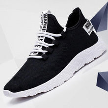 Load image into Gallery viewer, Mens Casual Shoes Sneakers Mens Breathable No-slip Air Mesh Lace Up Wear-Resistant Slip On Shoes Men's Tennis Walking Casual Shoes Black Sport Gym Breathable Sneakers
