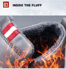 Load image into Gallery viewer, Mens Casual Winter Warm Ankle Boots Fashion Snow Boots Outdoor Footwear Black Sneakers Men's Leather Lined Warm Anti-slip Outdoor Work Shoes
