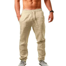 Load image into Gallery viewer, Men's Casual Cotton Linen Elastic Waist Pants with Streetwear Style
