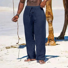 Load image into Gallery viewer, Men's Casual Cotton Linen Elastic Waist Pants with Streetwear Style
