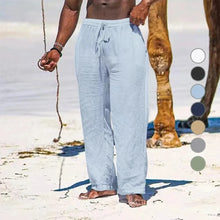 Load image into Gallery viewer, Men's Casual Cotton Linen Elastic Waist Pants with Streetwear Style
