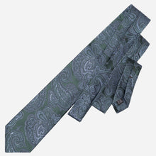 Load image into Gallery viewer, Cortina - Silk Jacquard Tie - Bottle Green
