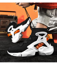Load image into Gallery viewer, Mens High Top Fashion Socks Sneakers Men Trend Comfortable Casual Shoes Outdoor Non-slip Breathable Men's Height Increasing Casual Outdoor High Quality Mesh Walking Jogging Sneakers
