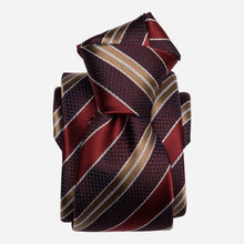 Load image into Gallery viewer, Vesuvio - Silk Jacquard Tie - Red and Burgundy
