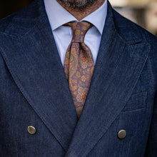 Load image into Gallery viewer, Trevi - Printed Madder Silk Tie - Plum
