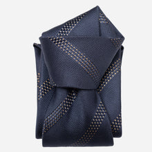 Load image into Gallery viewer, Milano - Silk Jacquard Tie - Navy and Gold
