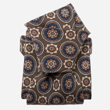 Load image into Gallery viewer, La Vigna - Printed Wool &amp; Silk Tie - Brown
