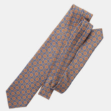 Load image into Gallery viewer, Claudius - Printed Madder Silk Tie - Venetian Blue
