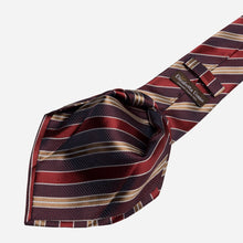 Load image into Gallery viewer, Vesuvio - Silk Jacquard Tie - Red and Burgundy
