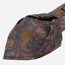 Load image into Gallery viewer, Borromeo - Printed Madder Silk Tie - Navy
