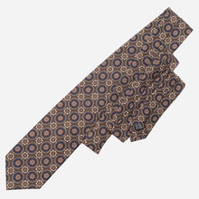 Load image into Gallery viewer, La Vigna - Printed Wool &amp; Silk Tie - Brown
